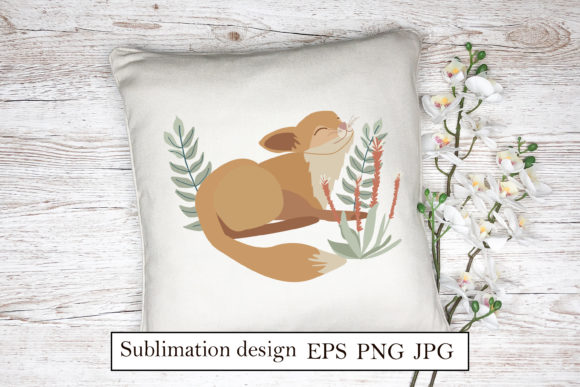 Download Happy Fox with Flowers Scandinavian - Scandinavian Collection