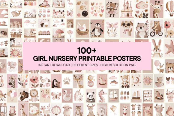 Download Girl Nursery Pastel Boho Pink Wall Art - Pink Collection