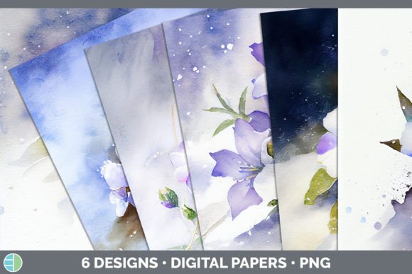 Download Snowy Periwinkle Backgrounds | Digital S - Premium Resources