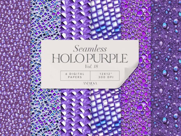 Download Purple Holographic Digital Paper Seamles - Holographic digital paper Collection