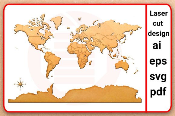 Download Laser Cut SVG World Map Countries Vector - Map Collection