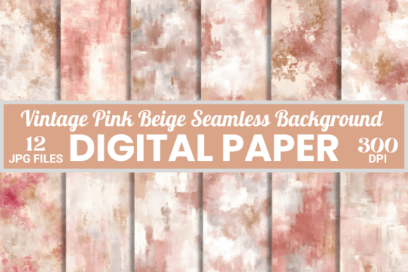 Download Vintage Pink Beige Texture Digital Paper - Pink Collection