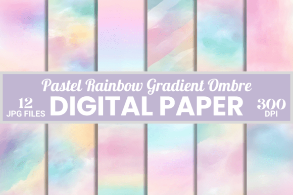 Download Soft Pastel Rainbow Ombre Background - Soft Collection