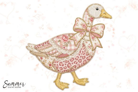 Download Coquette Pink Goose Fabric Patchwork PNG - Pink Collection