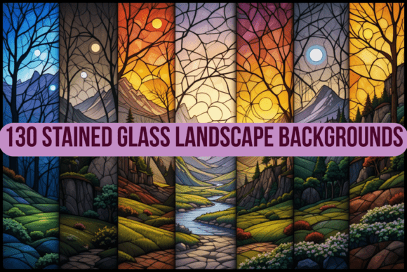 Download 130 Stained Glass Landscape Backgrounds - Stained Collection