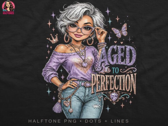 Download Aged to Perfection Halftone DTF Design - Aged Collection