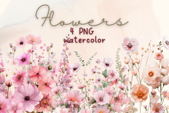 Download Pink Blossoms Flowers Watercolor Floral - Pink Collection