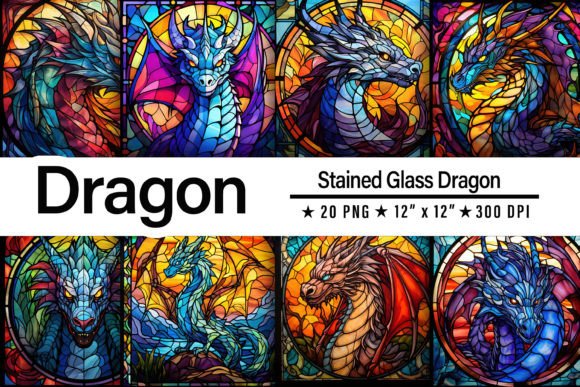 Download Stained Glass Dragon - Stained Collection