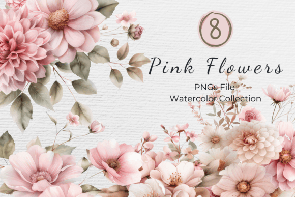 Download Blush Pink Floral Watercolor Clipart - Pink Collection