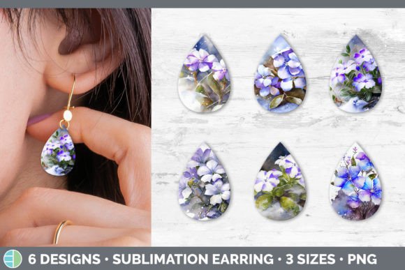 Download Snowy Periwinkle Teardrop Earring | Subl - Periwinkle Collection