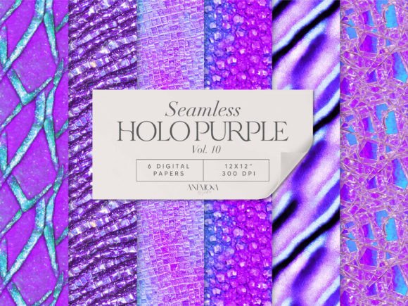 Download Purple Holographic Digital Paper Seamles - Premium Resources