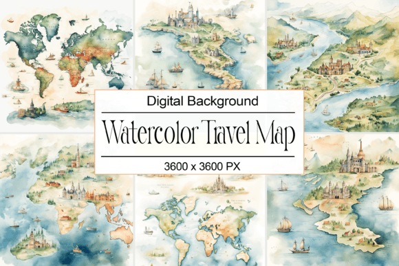 Download Watercolor Travel Map - Map Collection