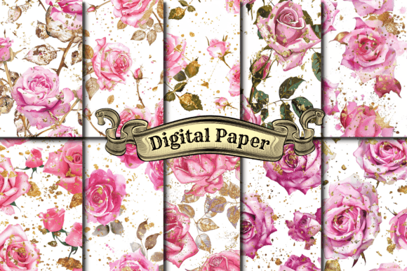 Download Pink Rose Digital Paper - Pink Collection