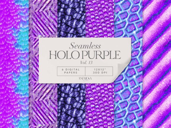 Download Purple Holographic Digital Paper Seamles - Holographic digital paper Collection