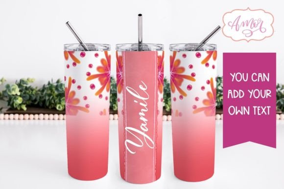 Download Floral Customizable Tumbler Wrap PNG - Customizable Collection