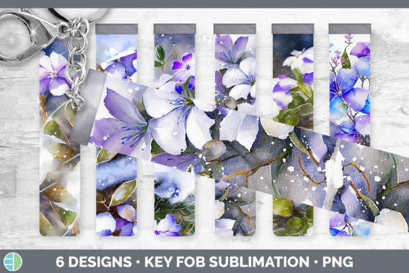 Download Snowy Periwinkle Key Fob | Wristlet Subl - Periwinkle Collection