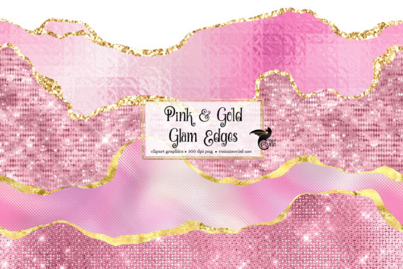 Download Pink and Gold Glam Edges Clipart - Premium Resources