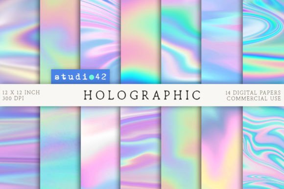Download Holographic Digital Paper Pack - Holographic digital paper Collection
