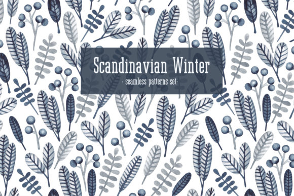 Download Watercolor Patterns “Scandinavian Winter - Scandinavian Collection