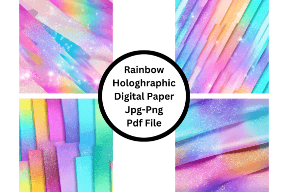 Download Rainbow Holographic Digital Paper - Holographic digital paper Collection