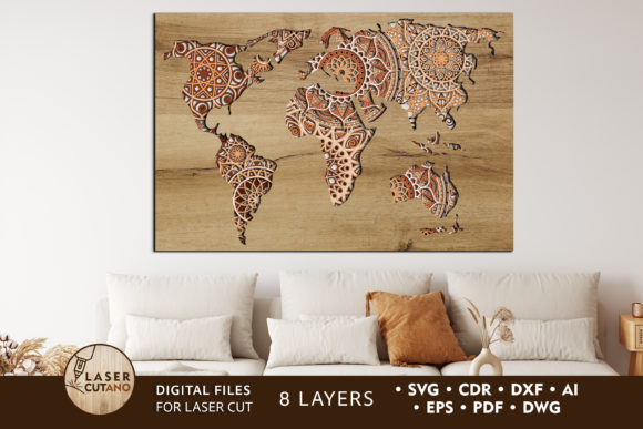 Download Multilayer World Map Laser Cut Files - Map Collection